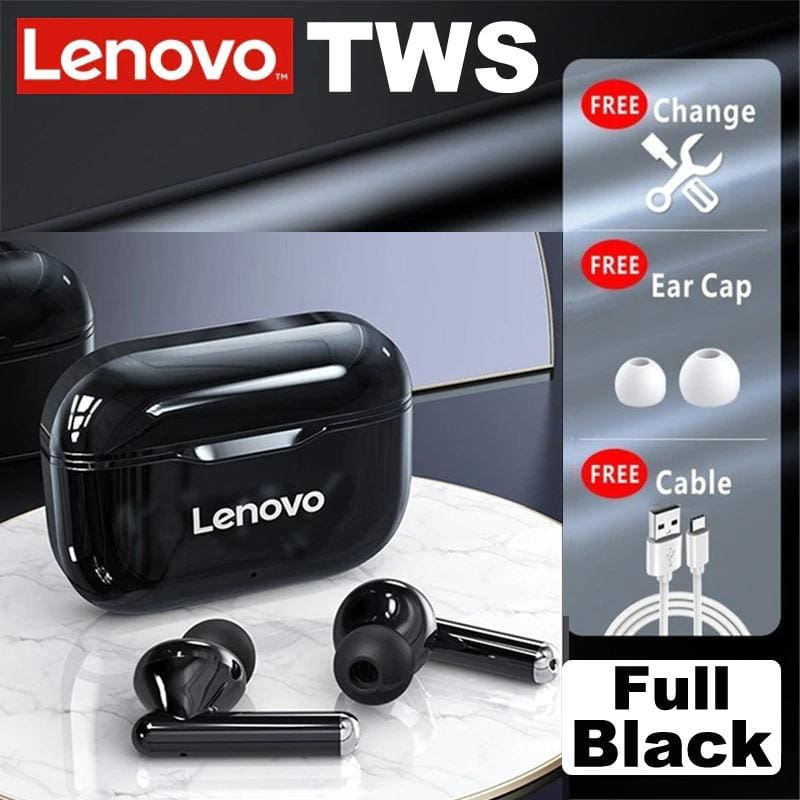 lenovo lp1 tws bluetooth 5.0 wireless headset lp1 full black