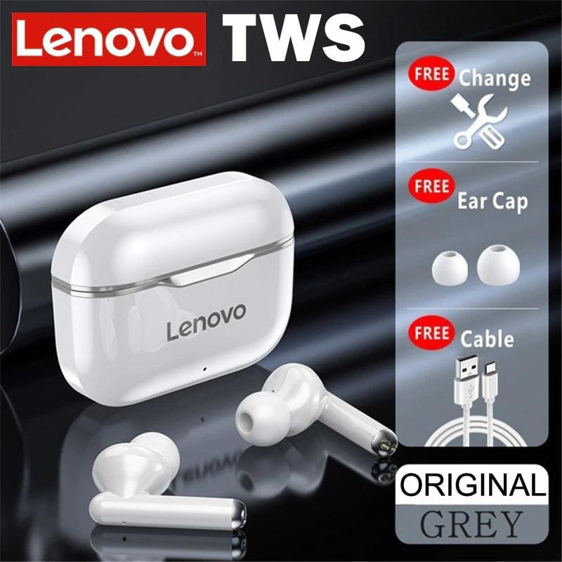 lenovo lp1 tws bluetooth 5.0 wireless headset lenovo lp1 gray