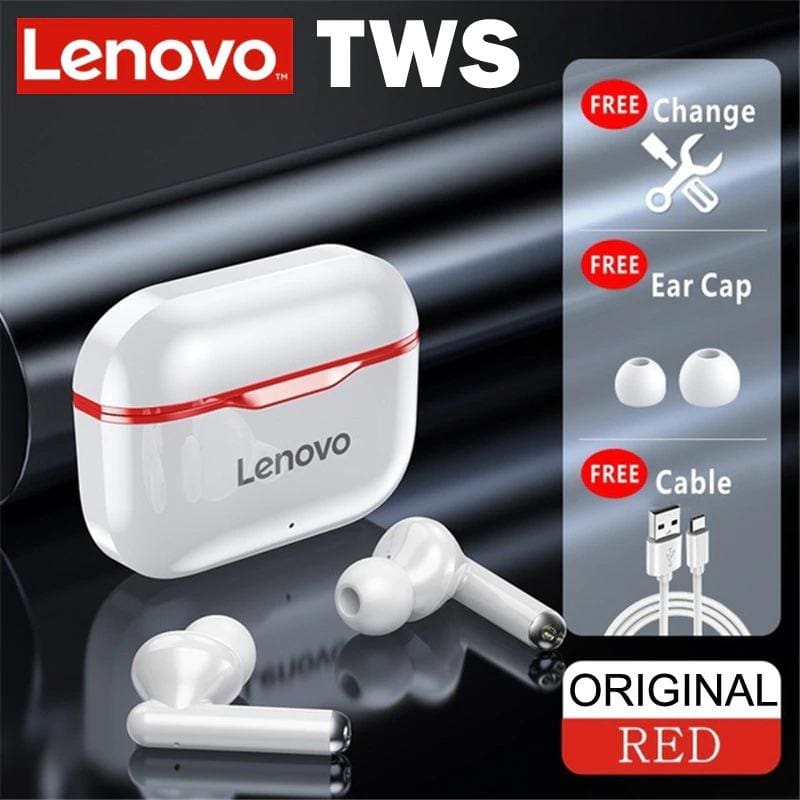lenovo lp1 tws bluetooth 5.0 wireless headset lenovo lp1 red