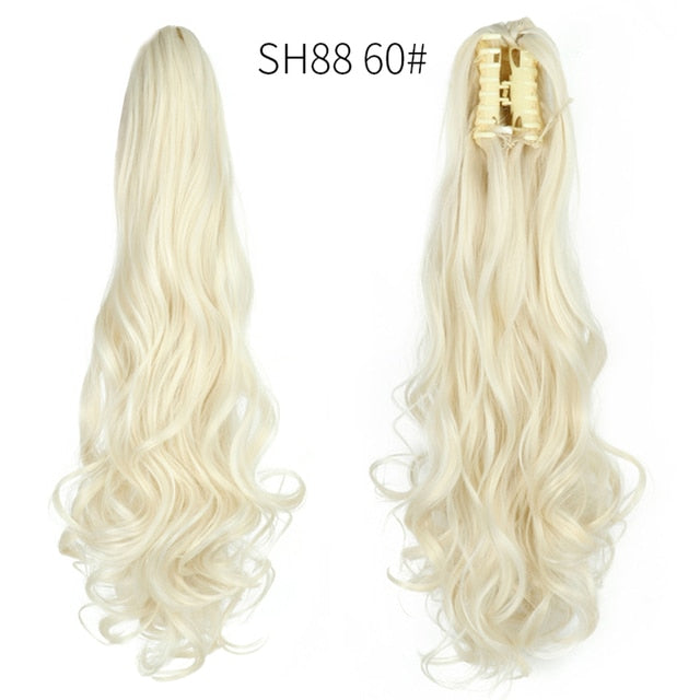 Synthetic Claw Jaw Clip On Ponytail Hair Extension