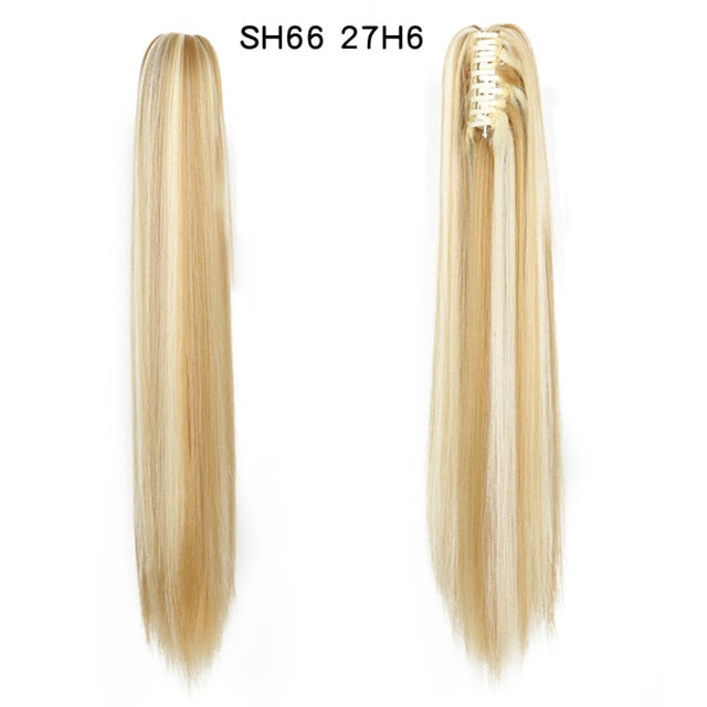 Synthetic Claw Jaw Clip On Ponytail Hair Extension