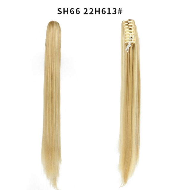 Synthetic Claw Jaw Clip On Ponytail Hair Extension