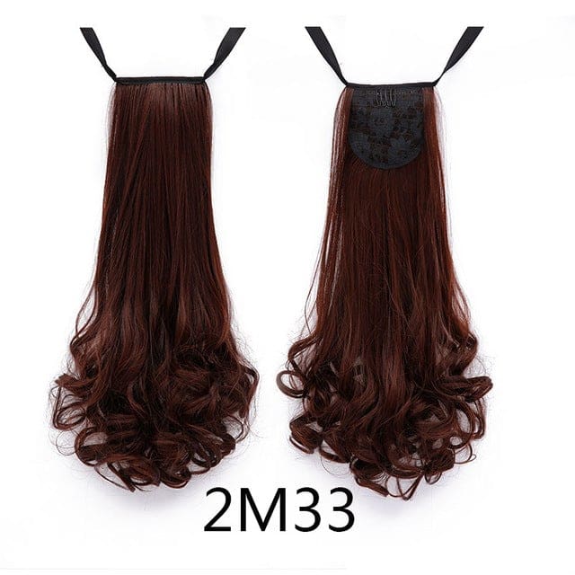 long curly synthetic ponytail hair extensions heat resistant