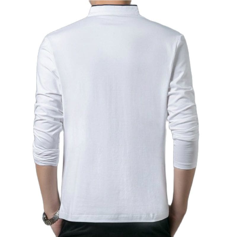 long sleeve stand basic mens t-shirt