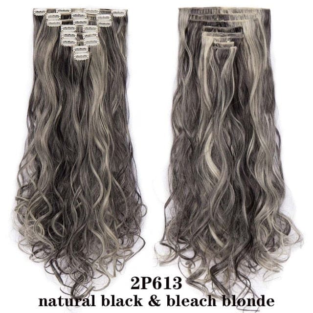long synthetic heat resistant hair extension 2p613 / 24inches