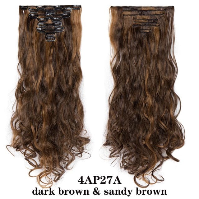 long synthetic heat resistant hair extension 4ap27a / 24inches