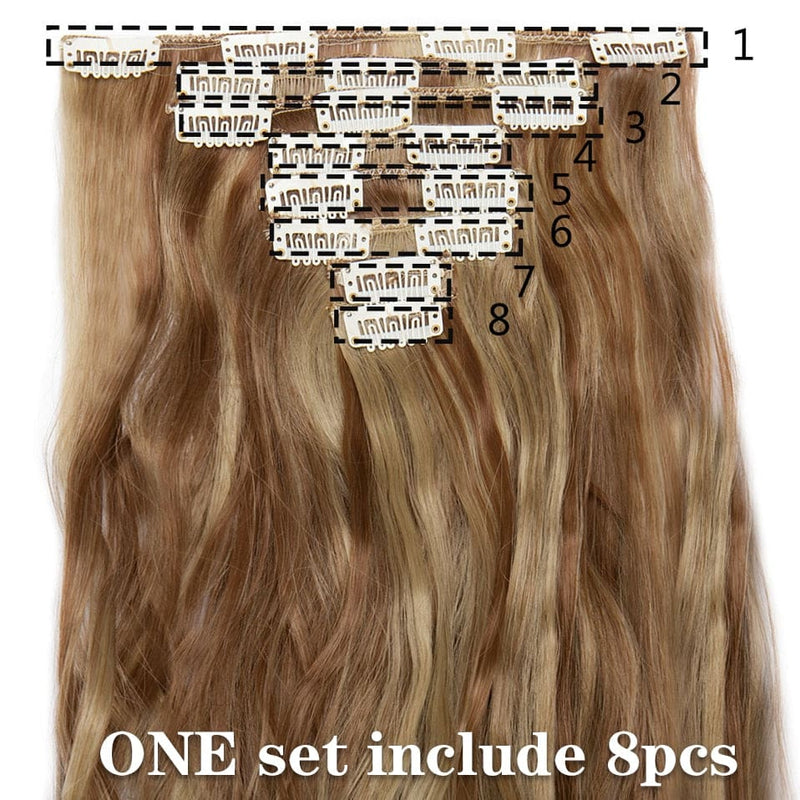 long synthetic heat resistant hair extension