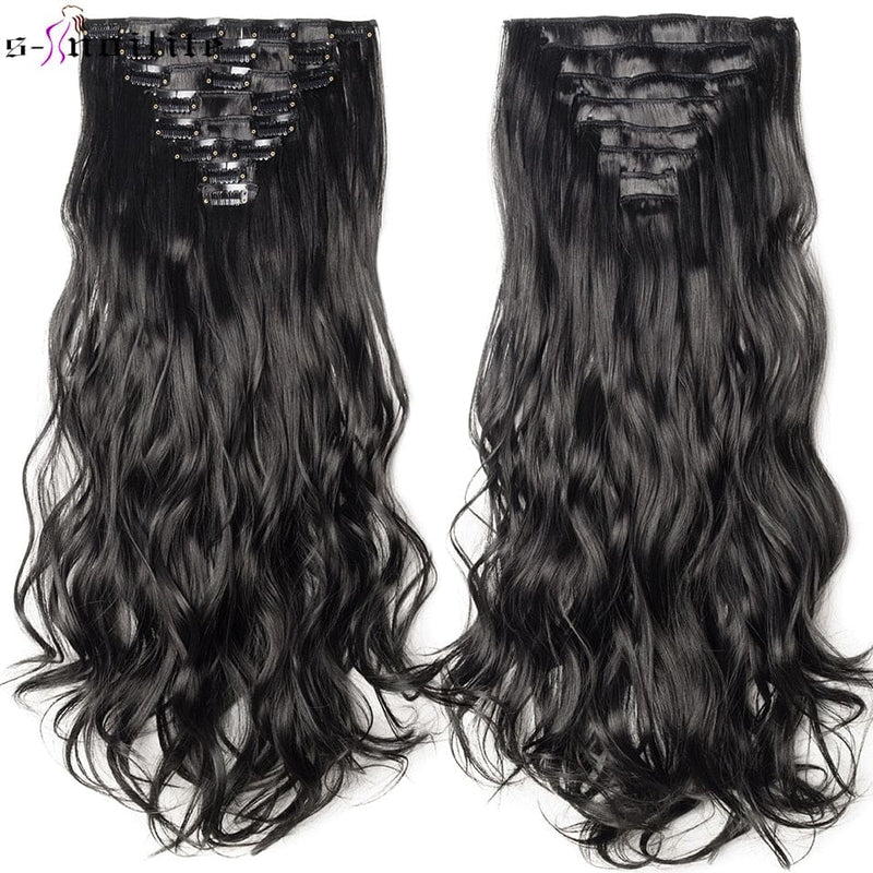 long synthetic heat resistant hair extension