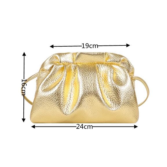 luxurious gold cloud bag for women