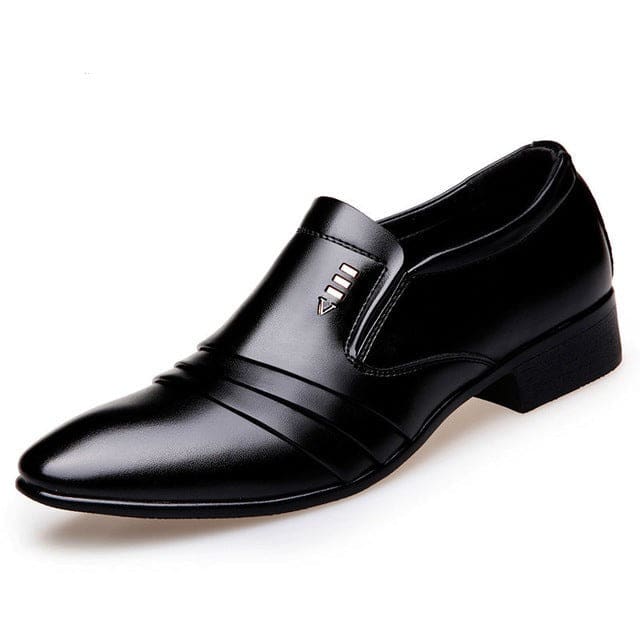 luxury brand pu leather fashion men business dress shoes