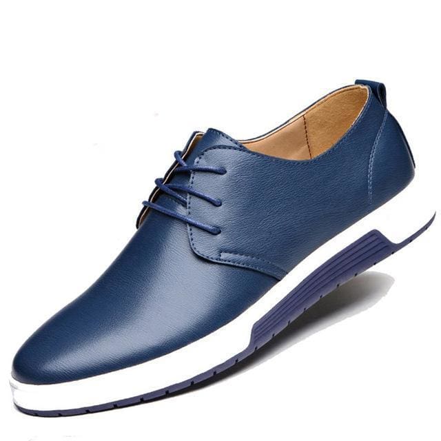 luxury brand pu leather men trendy flat shoes