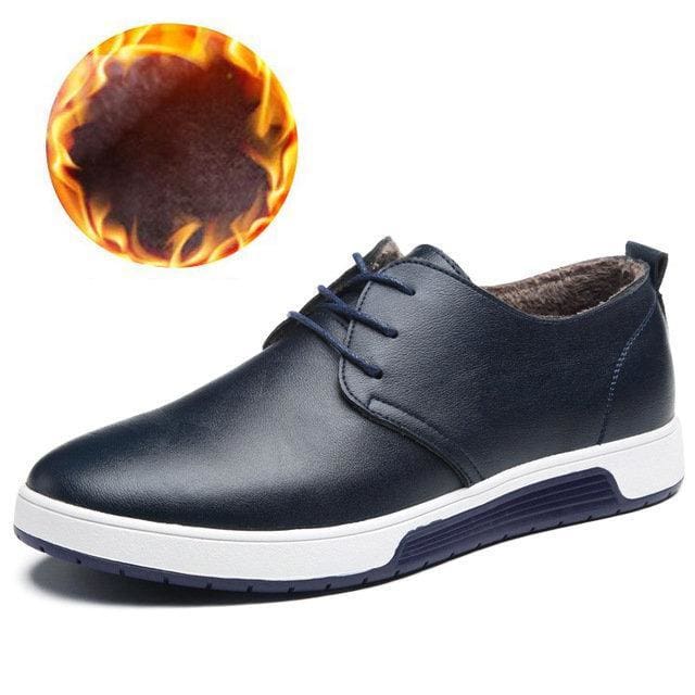 luxury brand pu leather men trendy flat shoes