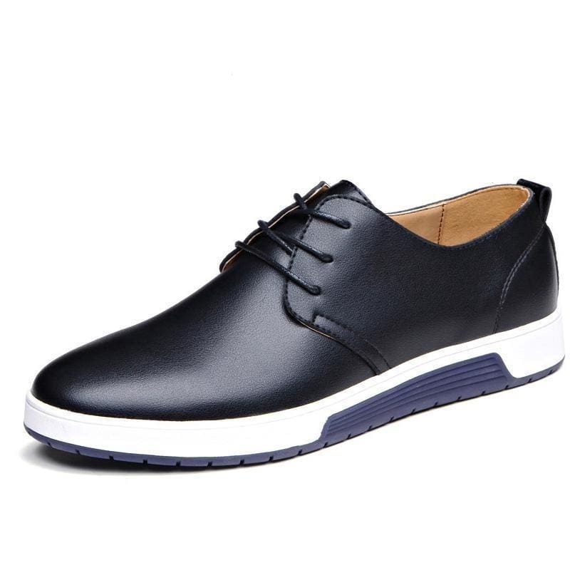 luxury brand pu leather men trendy flat shoes