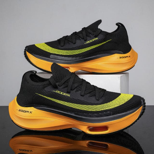 Luxury Breathable Men Tennis Sneakers Black-Yellow / 37 MEN SNEAKERS