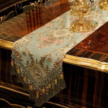 luxury classical flower table runner