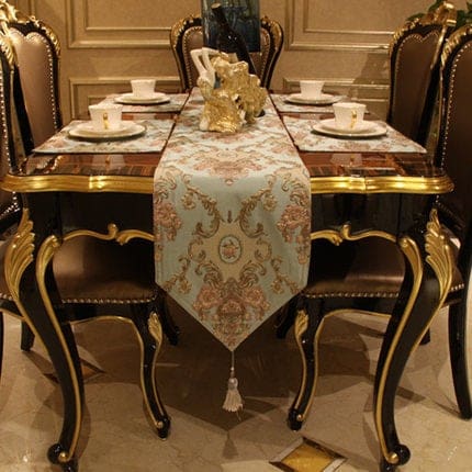 luxury classical flower table runner