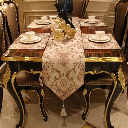 luxury classical flower table runner