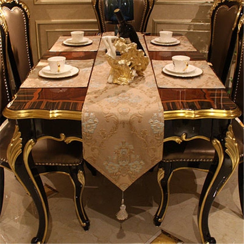 luxury classical flower table runner