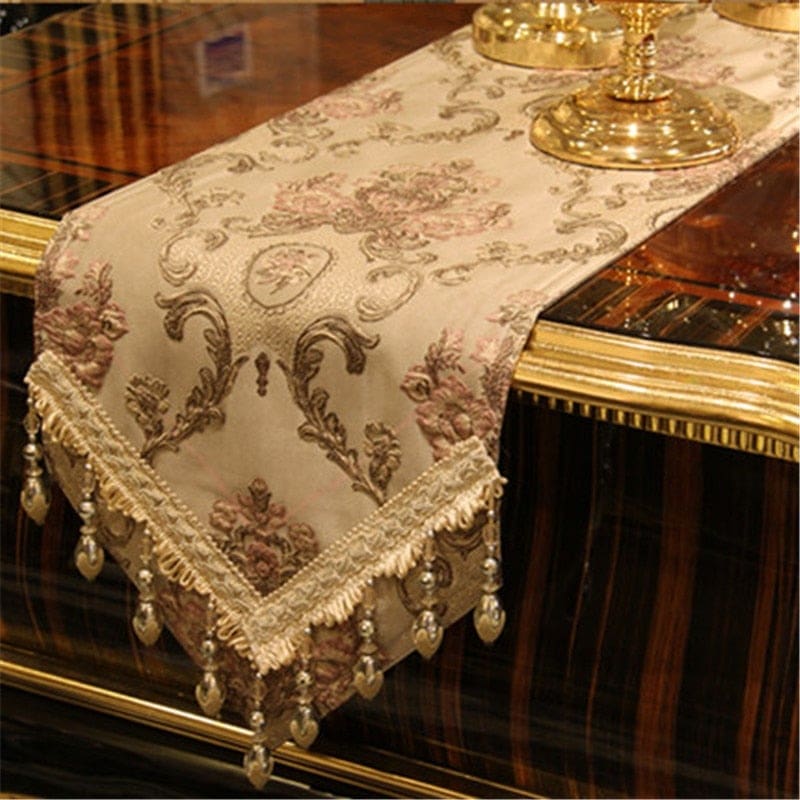 luxury classical flower table runner