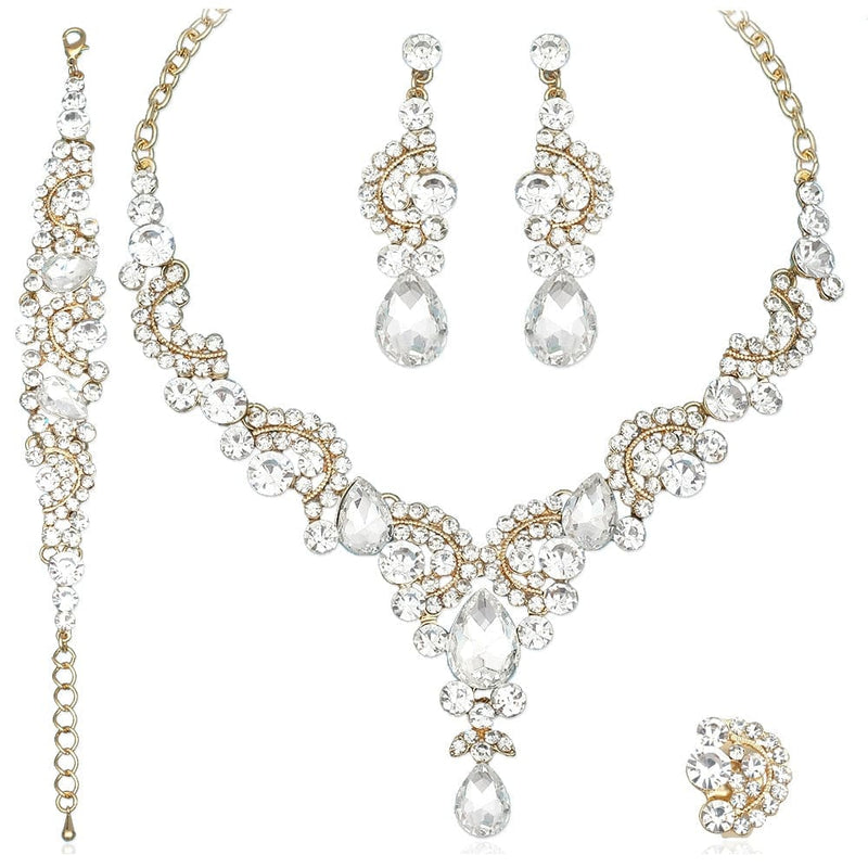 luxury crystal elegant women party jewelry