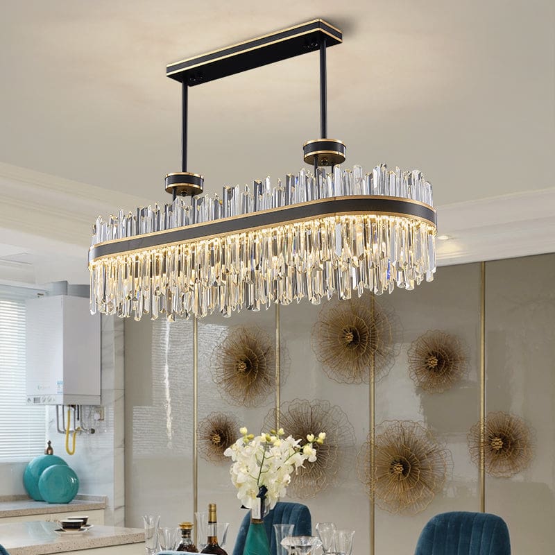 luxury crystal oval designed chandelier