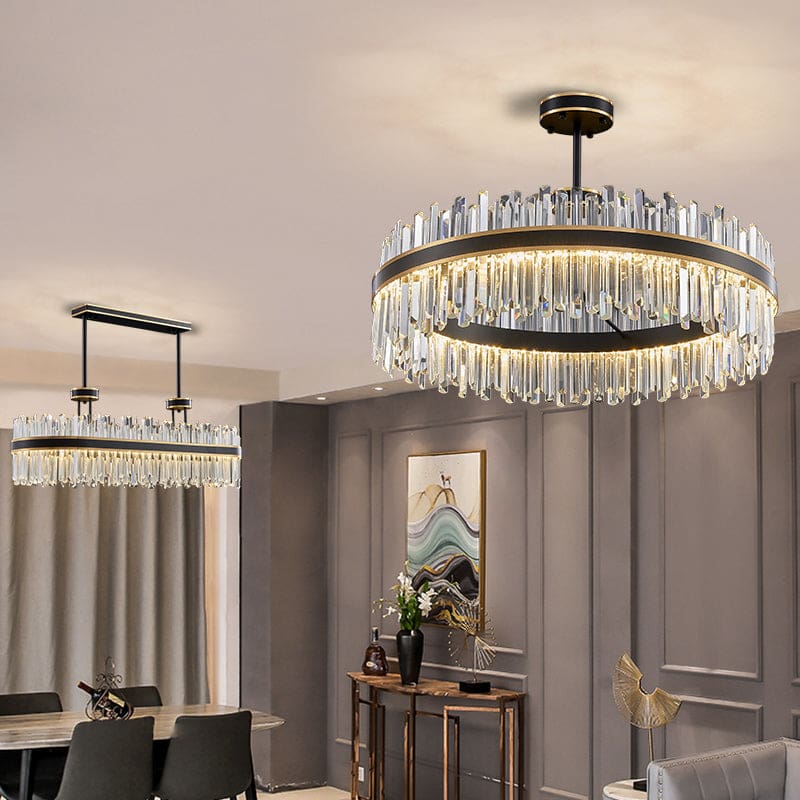 luxury crystal oval designed chandelier