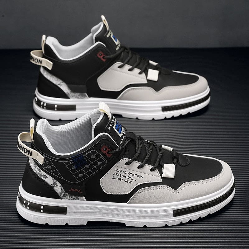 Luxury Designer Leather Platform Men Sneakers Black B36 / 42 MEN SNEAKERS