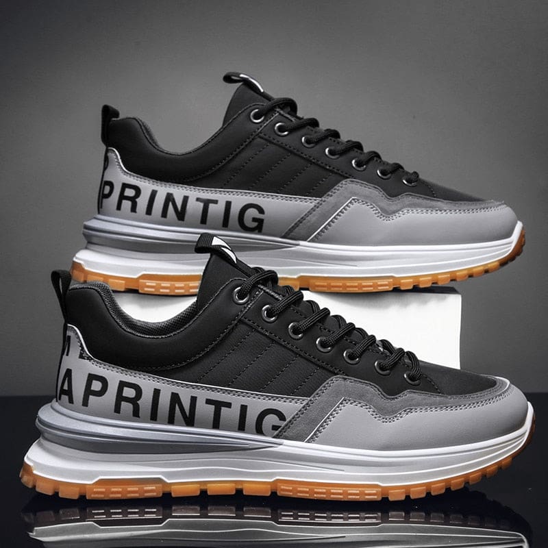 Luxury Designer Leather Platform Men Sneakers Black F8858 / 40 MEN SNEAKERS