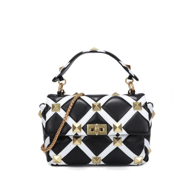 luxury designer purses and handbags for women black white