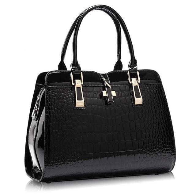 luxury designer vintage casual tote top-handle women handbag black 193 / max length 28cm