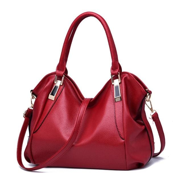 luxury designer vintage casual tote top-handle women handbag burgundy 202530813 / max length 28cm