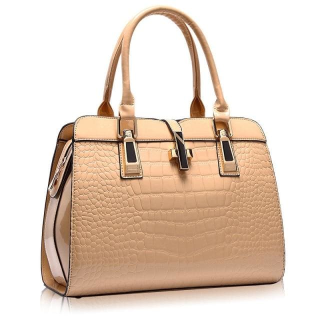 luxury designer vintage casual tote top-handle women handbag khaki 200001438 / max length 28cm