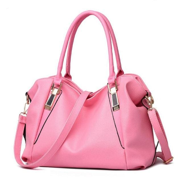 luxury designer vintage casual tote top-handle women handbag pink 351074 / max length 28cm