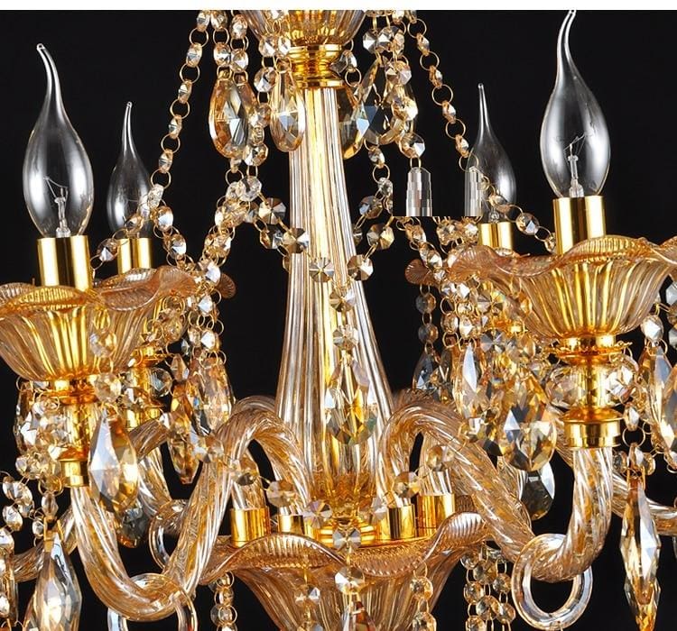 luxury double layer crystal chandelier