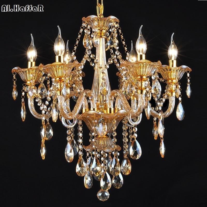 luxury double layer crystal chandelier