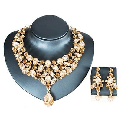 luxury elegant jewelry set champagne