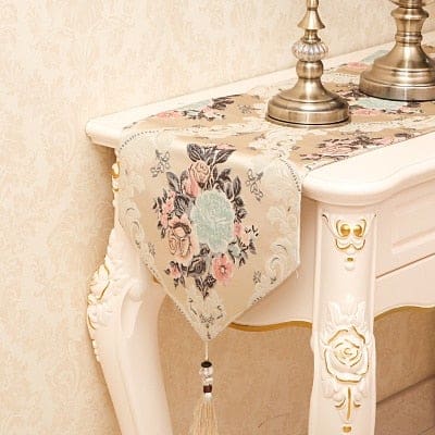 luxury embroidered europe table runner