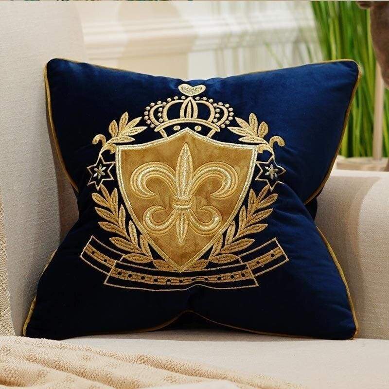 luxury european embroidery velvet cushion cover