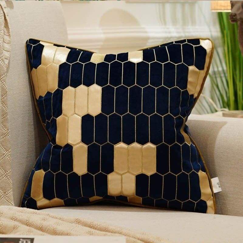 luxury european embroidery velvet cushion cover