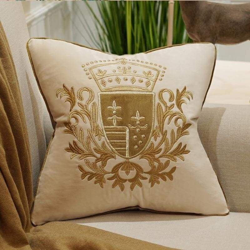luxury european embroidery velvet cushion cover