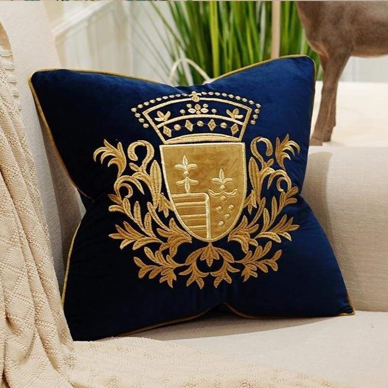 luxury european embroidery velvet cushion cover