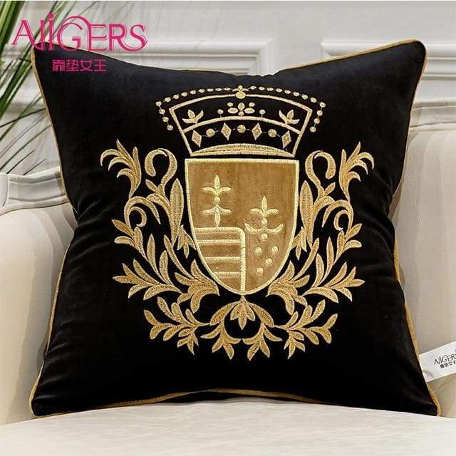 luxury european embroidery velvet cushion cover