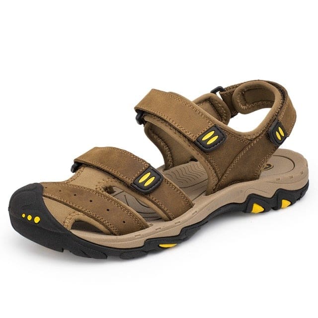 luxury genuine leather soft bottom breathable summer beach sandals
