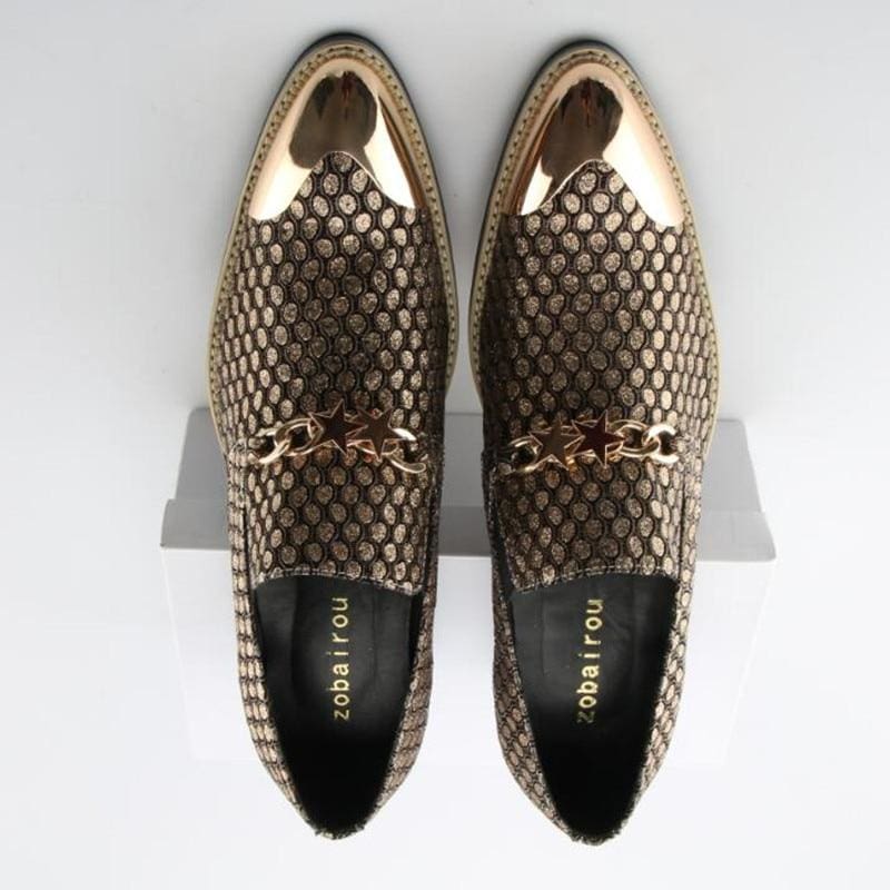 luxury gold toe party shoes