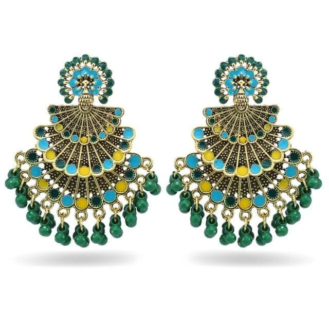 luxury indian jhumki earrings simulated pearls 2