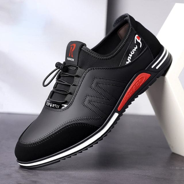 luxury leather casual slip on shoes for men