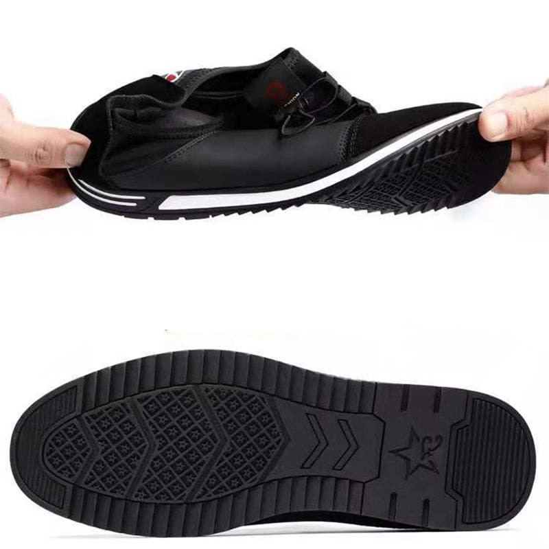 luxury leather casual slip on shoes for men