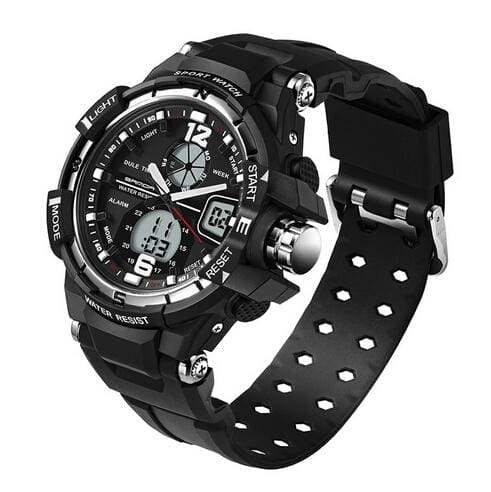 luxury military sport watch silver