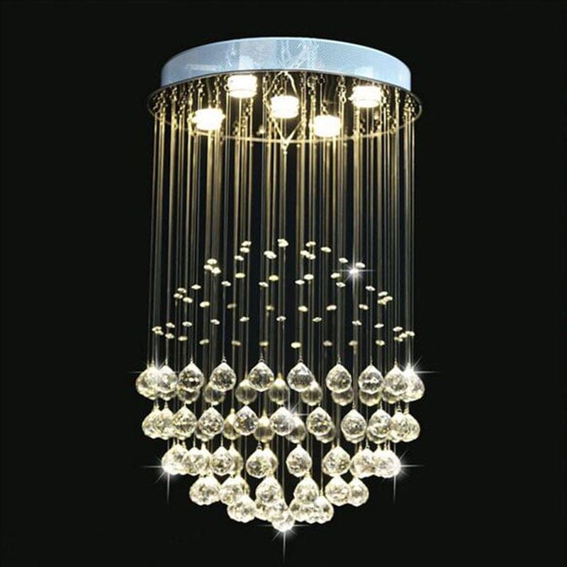 luxury modern k9 crystal ball shaped chandelier 3 / d55cm x h100cm / outside usa / 7-14 days