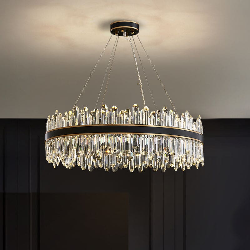 luxury modern living room crystal round chandelier